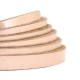 DQ leather flat 5mm metallic Light rosegold